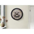 Monarch Specialties - Horloge - 20 po Rond - Horloge Murale - Brun Antique - Transitionnel-Cette horloge analogique à affichage numérique, facile à lire, est dotée d'un mouvement à quartz moderne pour une mesure précise de l'heure