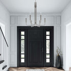 Modway - Rekindle 6-Lumière Lustre - Nickel poli-Construction en métal de fer