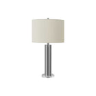 Monarch Specialties - Luminaire - 28 po H Lampe De Table - Métal Nickelé - Abat-Jour Ivoire / Crème - Contemporain-Cette lampe de table contemporaine et élégante de 28 pouces de haut est conçue avec un corps cylindrique en métal nickelé monté dans une base acrylique circulaire transparente, surmontée d'un abat-jour tambour en lin ivoire chic, et finie avec un embout argenté