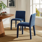 Modway - Rhodes Tissu tapis Chaise à manger - Marine-OEKO-TEX STANDARD 100 Tissu Certifié et Recyclé