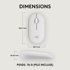 Logitech - Pebble Mouse 2 M350s fine sans fil Bluetooth, portable, légère, boutons personnalisables - Blanc-Compatible avec les ordinateurs portables MacBook Neo : connexion Bluetooth instantanée, compatibilité parfaite et couleurs assorties