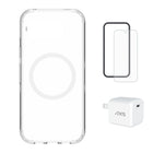 AXS - Ensemble de départ - Ultra Clear, protecteur d'écran et chargeur 30W pour Pixel 10a-Étui résistant aux chutes avec des poches d’air absorbant les chocs 