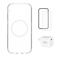 AXS - Ensemble de départ - Ultra Clear, protecteur d'écran et chargeur 30W pour Pixel 10a-Étui résistant aux chutes avec des poches d’air absorbant les chocs 