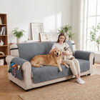 PawHut - Housse imperméable pour lit de chien, housse de canapé 3 places pour chiens-Reste bien en place grâce à un support antidérapant et des sangles, même avec des animaux de compagnie actifs 