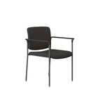 Nightingale - Chaise d'appoint Cricket II avec accoudoirs évasés - Noir-La finition du cadre est une couche de poudre époxy à fort impact, appliquée électrostatiquement pour la résistance à la corrosion, standard en noir semi-brillant