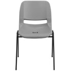 Flash Furniture – Chaise coquille empilable et ergonomique Hercules, capacité de 880 lb, gris-Chaise empilable multi-usages