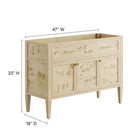 Modway - Elysian 48" Armoire de toilette de salle de bain (lavabo non inclus) - Burl-Charnières de cuisine dissimulées