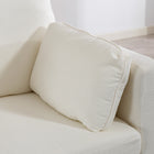 HOMCOM - Canapé 55 po deux places avec coussins - blanc crème-Couleur : Blanc crème 
