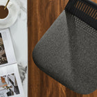 Modway - Monarch Bois et rotin Tabouret de comptoir - Noir Noir Gris-Siège rembourré en tissu