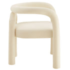 Modway - Astrid Performance Velvet Chaise à manger - Porcelaine-Entièrement assemblé
