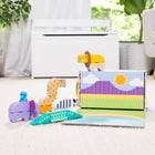 Melissa & Doug - Coffret de jeu Blockables Safari 34 pièces-Collectionnez-les ! Compatibles avec tous les autres ensembles Blockables , l’emballage se déplie pour servir d’espace de jeu, et toutes les pièces se rangent dans la boîte robuste avec poignée pour un nettoyage facile et un transport pratique (brevet en instance).