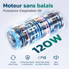 Purely - Aspirateur sans fil et souffleur d'air C105-Passez facilement du mode soufflage au mode aspiration pour un nettoyage polyvalent.
