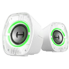 Hecate - Haut-parleur de jeu Hecate G1000II BT 5.4 avec haut-parleur de 2,5 po, basses améliorées, USB-C, entrée AUX et 9 modes d’éclairage RVB dynamiques – Blanc-Chaque enceinte est équipée d’un haut-parleur large bande de 2,5 po, alimenté par un système magnétique haute intensité à 16 cœurs. Soutenue par les 29 ans d’expertise acoustique d’Edifier, elle offre une restitution sonore riche en détails et une performance audio puissante. Haut-parleur magnétique 16 cœurs. Distorsion réduite, puissance accrue e