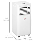 HOMCOM - Climatiseur silencieux 8000 BTU - blanc-Fonctionne à ≤54 dB pour une expérience silencieuse et économe en énergie 