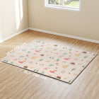 Qaba - Tapis de jeu d’activité bébé pliable et imperméable - 180 cm L x 150 cm l - thème alphabet et animaux-Se plie facilement pour un rangement simple 