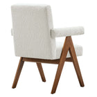 Modway - Lyra Tissu Boucle Chaise de salle à manger Ensemble de 2 - Ivoire-8