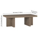Hudson&Canal - Table basse rectangulaire Dimitra 44"L - Chêne gris vieilli-9