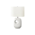 Monarch Specialties - Luminaire - 26 po H Lampe De Table - Céramique Blanche - Abat-Jour Ivoire / Crème - Contemporain - Moderne-Lampe de table contemporaine de 26 pouces de haut, dotée d'une élégante base en céramique blanc et d'un design découpé, alliant parfaitement l'esthétique moderne à la fonctionnalité pour illuminer tout salon, bureau ou chambre à coucher