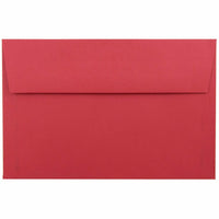 JAM Paper - Enveloppes d'invitation colorées A9 - 5,75 x 8,75 - rouge recyclé - Paquet de 50-Nos enveloppes sont fabriquées à partir de 30 % de papier recyclé de 24 lb et comportent une fermeture en gomme à rabat droit avec une finition lisse