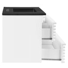 Modway - Render Support mural de 36" Vanette de salle de bain - Blanc Noir-8
