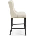 Modway - Baron Tissu rembourré Tabouret de comptoir - Beige - Ensemble de 2-Pieds en caoutchouc massif