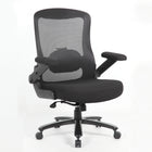 Nicer Interior - Chaise de travail rabattable à dossier maillé bariatrique-Le support lombaire réglable intégré aide à soulager le stress du bas du dos et offre un soutien pendant de longues périodes assises