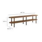 Modway - Torus Ovale Bois Meuble TV, Noyer-Construction en bois