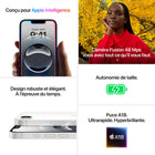 Apple - iPhone 16e - 128 Go - Noir - Bell et Virgin Plus-Bien à vous – Avec iOS 18, vous pouvez personnaliser l’écran d’accueil et l’écran verrouillé, ajouter des effets sur texte à vos messages, choisir n’importe quel émoji dans Tapback et en faire plus encore.