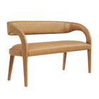 Modway - Pinnacle Cuir végane Banc d’accent - Tan-Établi d’accent moderne