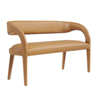 Modway - Pinnacle Cuir végane Banc d’accent - Tan-Établi d’accent moderne