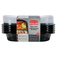 Rubbermaid - Contenants divisés pour la préparation des repas TakeAlongs à emporter, 887 ml (3,7 tasses), paquet de 5-Les récipients divisés de Rubbermaid sont excellents pour les sandwichs, les plats principaux, les accompagnements, les lunchs, les collations, la préparation des repas et plus encore