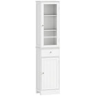 Kleankin - Armoire de rangement avec plusieurs étagères et tiroir - blanc-2 armoires et un tiroir offrent un espace de rangement généreux 