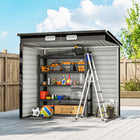 Outsunny - Abri de rangement extérieur 6 pi x 4 pi - teck-Deux fentes de ventilation permettent à l'air frais d'entrer
