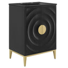 Modway - Beau 24" Vanité de salle de bain avec lavabo - Noir noir-Conception en cercle concentrique