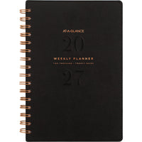 AT-A-GLANCE- Agenda hebdomadaire/mensuel Signature 2027 - 8 1/2 po H x 5 3/8 po l - noir - bilingue-13 mois : janvier 2027 à janvier 2028