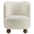 Modway - Monroe Tissu Boucle Chaise d’accent - Noyer perlé-Assemblée requise