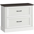 HOMCOM - Armoire à dossiers à 2 tiroirs pour dossiers suspendus Letter/A4/Legal - blanc-Comprend deux tiroirs à dossiers et un large plateau pour un espace de travail organisé 
