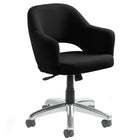 Nightingale - Chaise design Tonik - Noir-Base à 5 branches en aluminium poli avec finition laquée transparente pour conserver un aspect brillant
