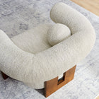 Modway - Jace Boucle Chaise d’accent - Pearl-Comprend un coussin d’accent rond