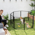 PawHut - Parc à chiens portable et pliable 8 panneaux robuste - 31,5 po H-Convient aussi bien à l'intérieur qu'à l'extérieur