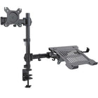 ShoppingAll - Support pour double écran et ordinateur portable entièrement réglable - Noir-Peut accueillir un écran de 15 à 32 pouces et un ordinateur portable de 12 à 17 pouces. Chaque bras peut supporter jusqu'à 17,6lb/8kg de moniteur avec des trous de montage VESA de 75mm x75mm ou 100mm x 100mm ou un ordinateur portable.