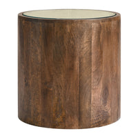 Modway - Truett Manche Rotin de bois Table d’appoint - Noyer-Construction en bois massif