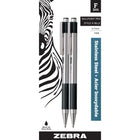 Zebra - Stylo à bille F-301 rétractable - 0,7 mm - noir - paquet de 2-Son corps et sa pince en métal robuste lui confèrent un aspect élégant et professionnel