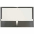 JAM Paper - Dossiers de présentation brillants laminés à deux pochettes - gris - Paquet de 25-Taille : 9,25 x 11,5 pouces. S'adapte facilement aux documents de 8,5" x 11".