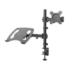 ShoppingAll Support entièrement réglable pour double écran et ordinateur portable-La rotation à 360 degrés permet de positionner votre moniteur en mode paysage ou portrait