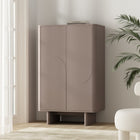 Manhattan Comfort - Ella 31,5 po Buffet Moderne d’Appoint - Mocha-Comprend 2 portes à fermeture douce avec 2 étagères réglables et 3 compartiments