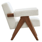 Modway - Lyra Tissu Boucle Fauteuil - Ivoire-Rembourrage en mousse dense
