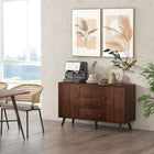 HOMCOM - Armoire de rangement de cuisine 50 po L - brun rustique-Utilisez-le comme buffet, station à café ou meuble de rangement pour le couloir 