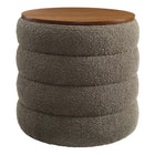 Modway - Mezzo Manche Tissu Boucle Ottoman de stockage - Caillou-Chenal Touffé