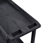 Luxor - Chariot utilitaire polyvalent à deux plateaux cuvettes Luxor TUFFY XL - 32" L x 18" P - noir-Construit avec des pieds en PVC durables, le chariot offre un soutien solide sans volume inutile